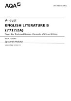 A-level ENGLISH LITERATURE B (7717/2A) Paper 2A: Texts and Genres ...