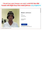 Chronic knee pain I human case study week#9 83-Year-Old  Female with Right Knee Pain mabel johnson