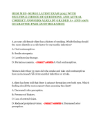 HESI MED -SURGE LATEST EXAM 2025 WITH MULTIPLE CHOICE OF QUESTIONS  AND ACTUAL CORRECT ANSWERS