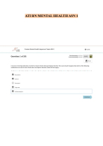 RN Mental Health Proctored Exam 2023-2024 with NGN (70 Real Exam Questions and Answers)