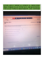 ATI RN Adult Med-Surg Proctored Exam 2023-2025 with NGN (All 100 Questions) Verified Screenshots 2025, 100% Pass Rate