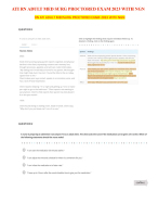 ATI RN Adult Medical Surgical Proctored Exam 2023-2025 with NGN All 100 Questions (2025 Actual Screenshots) Guaranteed 100% Pass