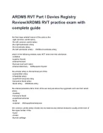 ARDMS RVT Part I Davies Registry Review/ARDMS - DocMerit