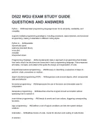 D522 WGU EXAM STUDY GUIDE QUESTIONS AND ANSWERS