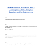 NFHS Basketball Rules Exam Part I| Latest Updated 2026 – Complete Questions and Verified Answers
