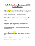 CHAM Medicare Exam Questions And 100% Correct Answers