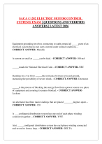 SACA C-202 ELECTRIC MOTOR CONTROL SYSTEMS EXAM | QUESTIONS AND VERIFIED ANSWERS | LATEST 2026