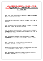 MILLWRIGHT ALBERTA PERIOD 3 FINAL EXAM | QUESTIONS AND VERIFIED ANSWERS | LATEST 2026