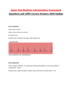 Kaiser Tele Rhythms Interpretation Assessment Questions and 100% Correct Answers 2026 Update