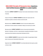 WGU D089 Principles Of Economics Exam Questions And Verified Answers GRADED A+| Latest Update 2026