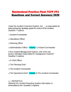 Randomized Practice Final TCFP FF2 Questions and Correct Answers| 2026