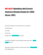 MB ASCP Questions And Correct Answers| Already Graded A+| 2026 |Score 100%