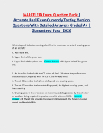 CFI FIA Exam Question Bank | Accurate Real Exam Currently Testing Version Questions With Answers