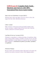 USPS Exam 421 Complete Study Guide -Questions and Answers with 100% Guaranteed Pass Score| Latest