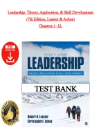 Test Bank For Leadership: Theory, Application, & Skill Development  (7th Edition, Lussier & Achua)