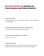 Red Cross Instructor Test Questions and Correct Answers| Latest Update| Graded A+