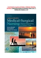 Test bank For Medical-Surgical Nursing: Clinical Reasoning In Hospital Client Care 7th Ed LeMon