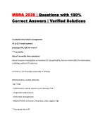 MSRA 2026 | Questions with 100% Correct Answers | Verified Solutions