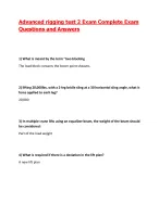 Advanced rigging test 2 Exam Complete Questions - DocMerit