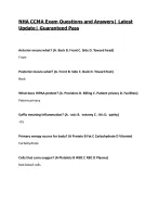 NHA CCMA Exam Questions and Answers| Latest Update| Guaranteed Pass