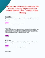 Med Surg III – NSG 233 – Herzing (2024/2025) | Complete Exam 2 Q&A with ...