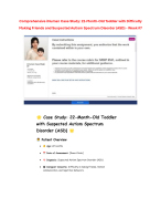 Comprehensive iHuman Case Study | 22-Month-Old Toddler with Difficulty Making Friends and Suspected...