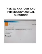 HESI A2 EXAM MATH, READING, GRAMMAR, VOCABULARY, ANATOMY AND PHYSIOLOGY, BIOLOGY AND CRITICAL THINKING ACTUAL QUESTIONS AND ANSWERS,