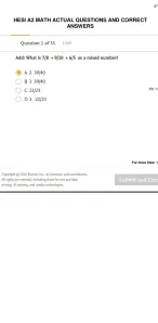 HESI A2 MATH ACTUAL QUESTIONS AND CORRECT ANSWERS
