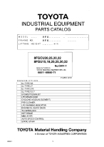 TOYOTA FORKLIFT 7FGU15 18 20 25 30 32 PARTS MANUAL