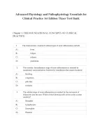 Test Bank for Advanced Physiology and Pathophysiology Essentials for Clinical Practice 1st Edition