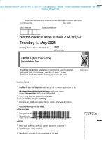 2024 Pearson Edexcel Level 1/Level 2 GCSE (9–1) Mathematics PAPER 1 ...