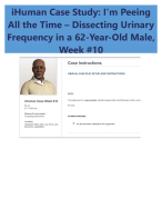 Complete iHuman Solution – Week #10 | 62-Year-Old Male Urinary Frequency