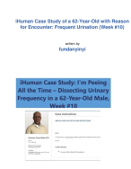 Week #10 Analysis: 62-Year-Old Male with “I’m Peeing All the Time” Actual Case Study