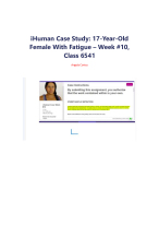 iHuman Case Study: 17-Year-Old Female With Fatigue – Week #10, Class 6541 Angela Cortez