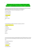 GYNECOLOGY NA ACTUAL EXAM