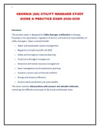 GEORGIA (GA) UTILITY MANAGER STUDY GUIDE & PRACTICE EXAM 2026-2028