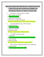 NEW YORK INFRASTRUCTURE PROJECT COORDINATOR EXAM — PRACTICE EXAM WITH QUESTIONS ANSWERS