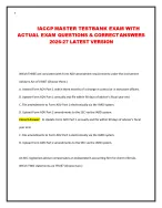 IACCP MASTER TESTBANK EXAM .