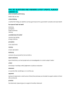 PHIL 201 QUESTIONS AND ANSWERS LATEST UPDATE, ALREADY  GRADED A+.