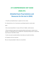 ATI COMPREHENSIVE EXIT EXAM (NGN ATI) (Detailed Exam Prep Solutions and Resources for the test