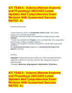 ATI TEAS 6 - Science (Human Anatomy and Physiology) 2022/2023 Latest Updated And Comprehensive Exam