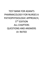 Test bank for Adam's pharmacology for nurses a pathophysiologic approach 5th edition