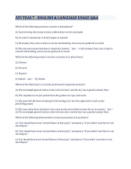 ATI	TEAS	7	-	ENGLISH	&	LANGUAGE	USAGE	Q&A