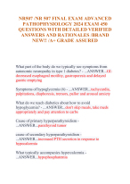 NR507 /NR 507 FINAL EXAM ADVANCED PATHOPHYSIOLOGY 2024 EXAM 450 QUESTIONS WITH DETAILED VERIFIED A.