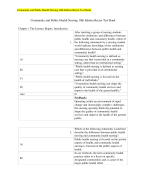 Community and Public Health Nursing 10th Edition Test Bank – Rector | Verified Questions & Answers
