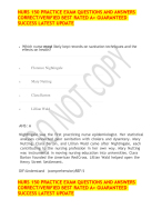 NURS 150 Practice Exam Questions & Answers 2025 | Verified A+ Guide