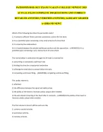 PATHOPHYSIOLOGY EXAM 3 GALEN COLLEGE NEWEST 2025 ACTUAL EXAM COMPLETE ...