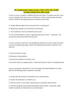RN FUNDAMENTAL ONLINE ASSESSMENT FORM B QUESTIONS AND ANSWERS WITH RATIONALE GRADED A+