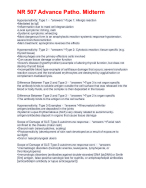 NR 507 Advance Patho. Midterm Q&A 2025