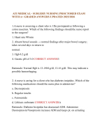 ATI MEDICAL - SURGERY NURSING PROCTORED EXAM WITH A+ GRADED ANSWERS UPDATED 2025/2026